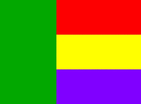 Hypotetická Vlajka Domnělé Iberské Republiky Španělsko Portugalsko — Stock fotografie