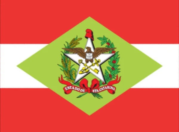 Прапор Штату Санта Катаріна Бразилія — стокове фото