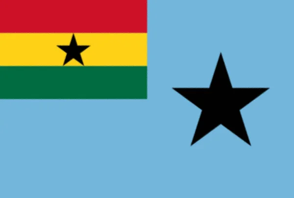 Ghana Civil Air Ensign 1957 – stockfoto