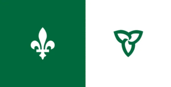 Franco Ontarian Flag Ontario Canada — 스톡 사진