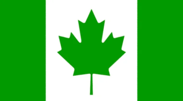 Bandeira Green Canada — Fotografia de Stock