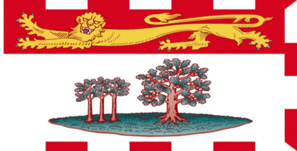 Flaga Wyspy Księcia Edwarda — Zdjęcie stockowe