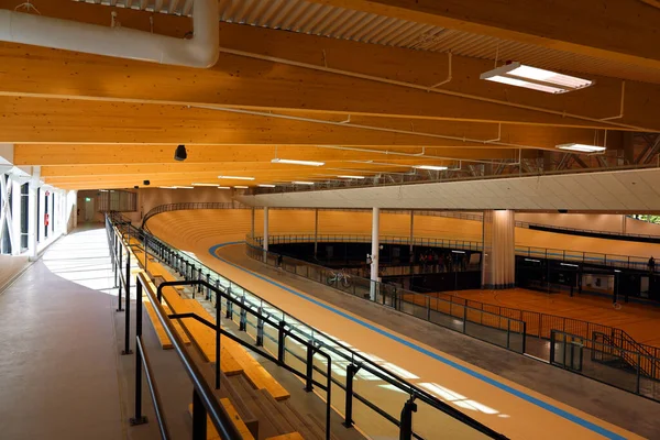 Bromont Quebec Canada 2022 Pista Corrida Interior Bromont Velodrome Sylvan — Fotografia de Stock