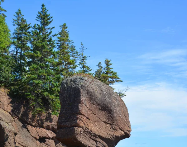 Hopewell Rocks Park Στον Καναδά Που Βρίσκεται Στις Όχθες Του — Φωτογραφία Αρχείου