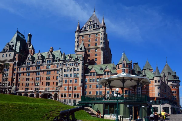 Quebec City Canada 2022 Chateau Frontenac Grande Hotel Foi Designado — Fotografia de Stock