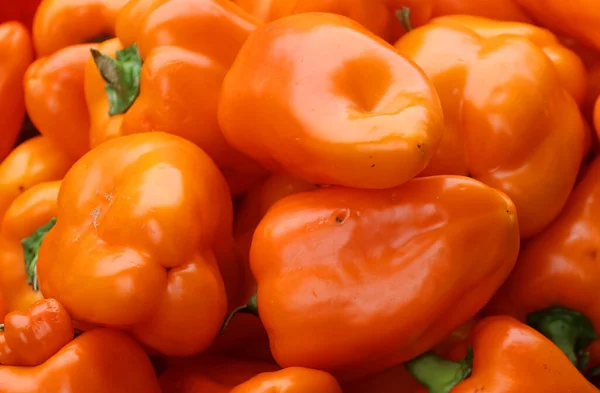 Peperoni Freschi Biologici Capsicum Vendita Presso Grandi Magazzini Del Mercato — Foto Stock