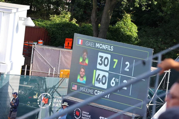 Tableau Bord Électronique Pendant Compétition Tennis — Photo