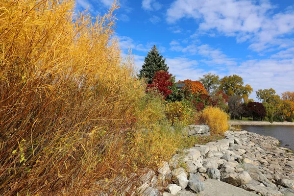 Sainte Anne Bellevue Montreal Canada Saint Lawrence River Fall Landscape — 스톡 사진