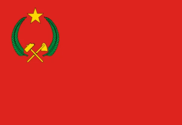 1970年1月1日至1991年6月10日期间的刚果共和国国旗 — 图库照片
