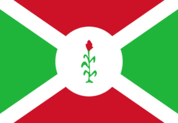 Флаг Бурунди 1966 1967 Год — стоковое фото