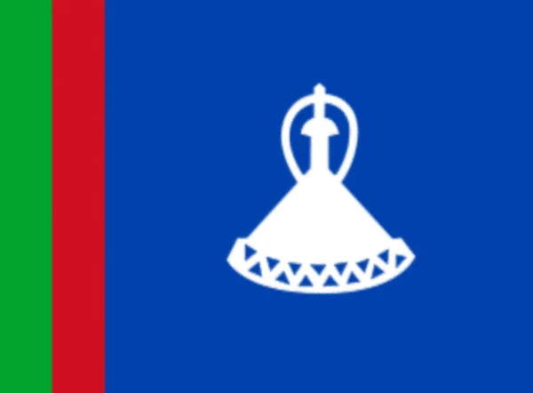 Die Erste Flagge Der Nation Lesotho Die Von 1966 Bis — Stockfoto