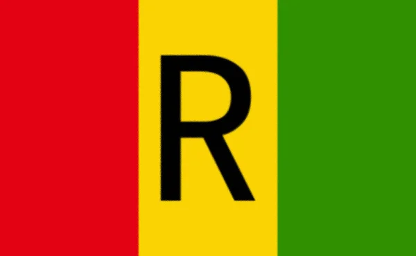 Voormalige Vlag Van Rwanda 1962 2001 Gebruikelijk Aangeduid Als Vlag — Stockfoto