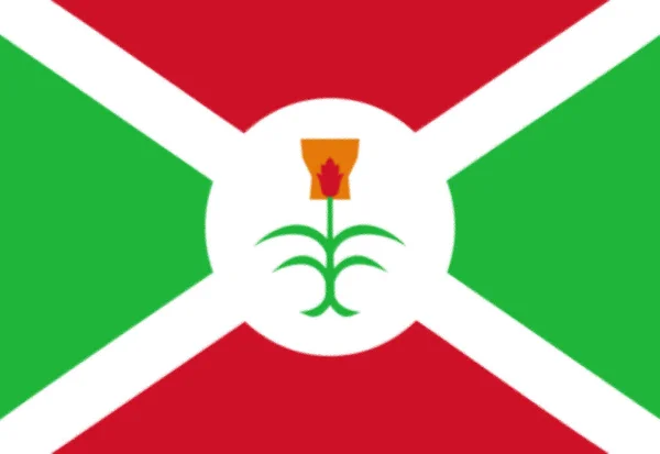 Flaga Burundi 1962 1966 — Zdjęcie stockowe