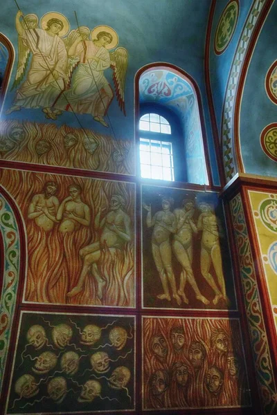 Old Fresco Painting Church Kyiv Ukraine — стокове фото