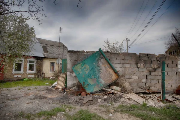 Наслідки Вторгнення Росіян Україну — стокове фото