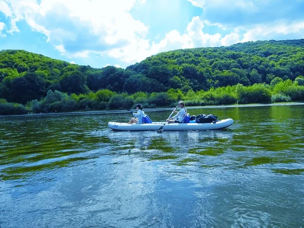 Rafting Dniester River — Stock fotografie