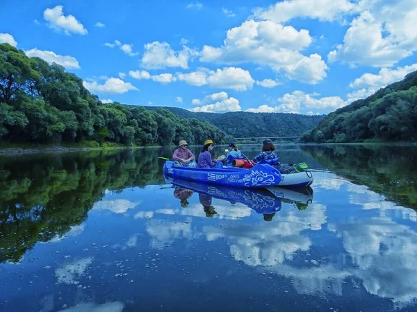 rafting on the Dniester river