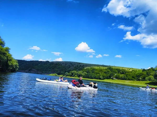 rafting on the Dniester river