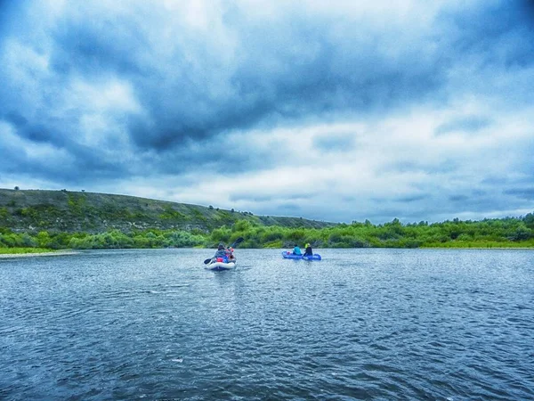 Rafting Dniester River — Photo