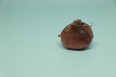 Kahverengi soğan beyaz arkaplanda izole