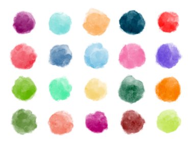 Suluboya küçük çemberler