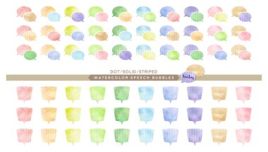 suluboya vektör konuşma baloncukları ayarlandı