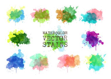 suluboya vektör sıçrama lekeleri ayarlandı