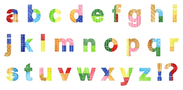 Acuarela Vector Mosaico Alfabetos Coloridos — Archivo Imágenes Vectoriales
