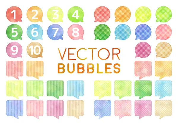 Colorido Conjunto Burbujas Vectoriales — Vector de stock