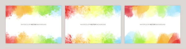 Watercolor Colorful Splash Background — Stock Vector