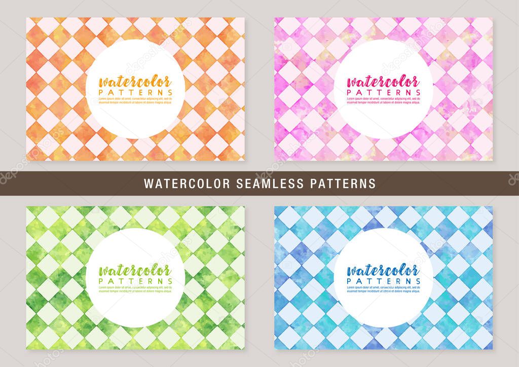 watercolor seamless patterns background