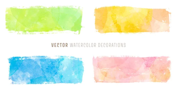 Vetor Aquarela Decorações Fundo Para Título Logotipo — Vetor de Stock