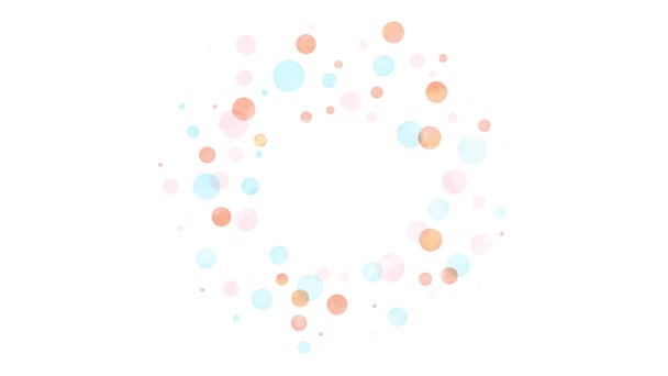 Watercolor Dot Frame Titles — Video Stock