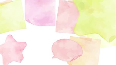 Başlık için suluboya yapışkan notlar arka plan