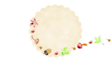 Watercolor leaves animation for title background