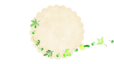 Watercolor leaves animation for title background
