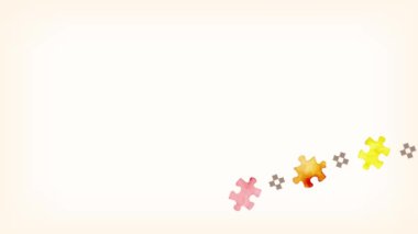 Puzzle pieces animation for title background
