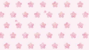 watercolor flower pattern background (Japanese cherry blossom)
