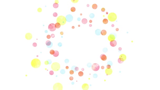 Waterkleur Dot Frame Voor Titels — Stockvideo