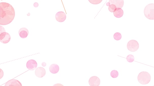 Aquarel Bubble Tunnel Achtergrond Roze — Stockvideo