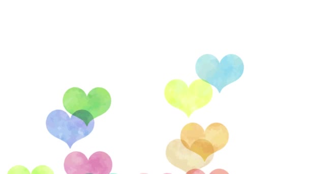 Rising Simple Hearts Animation — ストック動画