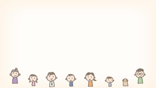 Simple Family Illustration Background — Stockvideo
