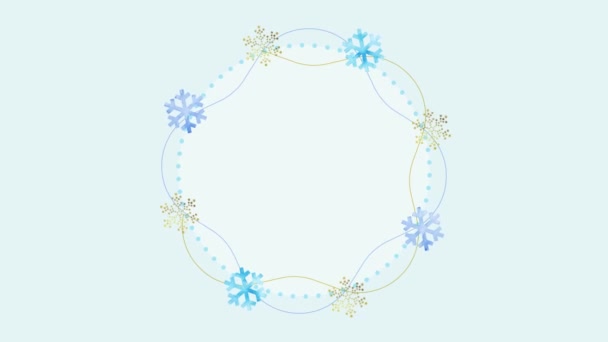 Snowflake Animation Title Background — ストック動画