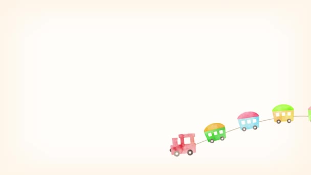 Cute Train Animation Title Background — Wideo stockowe
