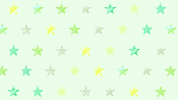 Watercolor Star Pattern Background — Stockvideo