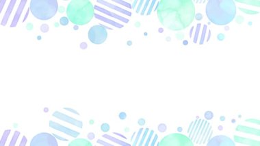 Watercolor circle frame (blue)