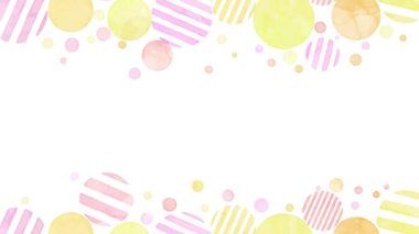 Watercolor circle frame (pink)