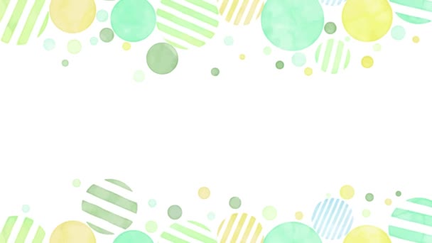 Watercolor Circle Frame Green — Video Stock