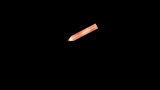 Colored Pencils Titles Writing Animation — Vídeo de Stock