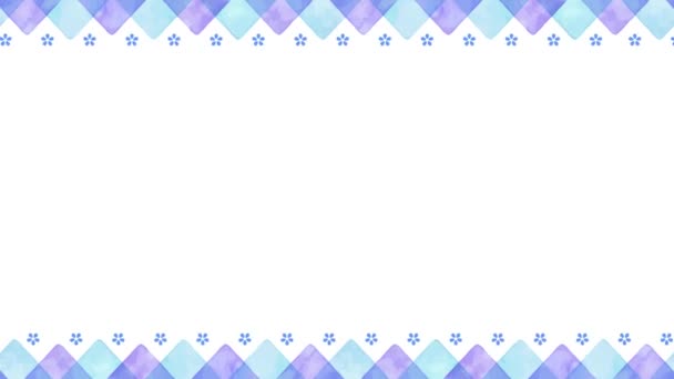 Watercolor Decoration Frame Blue — Stockvideo
